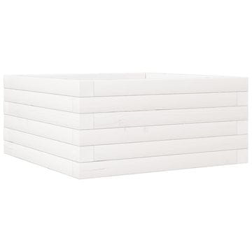 Vidaxl Vrtna sadilica bijela 50 x 50 x 23 cm od masivne borovine