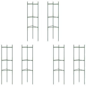 Vidaxl Kavezi za rajčice 6 kom 116 cm od čelika i PP-a