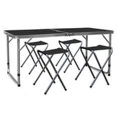 Aga kamping sklopivi set Crni