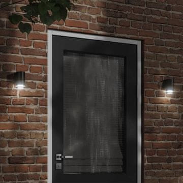 Vidaxl Vanjska zidna lampa od crnog lijevanog aluminija