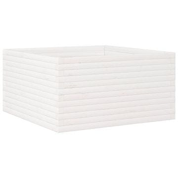 Vidaxl Vrtna sadilica bijela 90x90x46 cm od masivne borovine