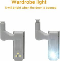 HOME & MARKER® LED svjetla za ormariće, ugradbena rasvjeta s automatskim senzorom pokreta, 8 kom | HINGELED