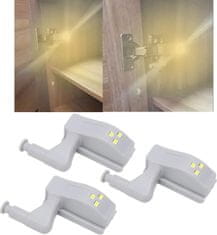 HOME & MARKER® LED svjetla za ormariće, ugradbena rasvjeta s automatskim senzorom pokreta, 8 kom | HINGELED