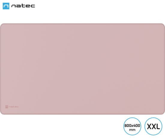 Natec Colours XXL podloga za miš, 800x400 mm, ružičasta