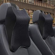 JOIRIDE® Ergonomski naslon za glavu i vrat, univerzalna blazina za auto, crna, jastuk za vrat i glavu | CARCOMFO