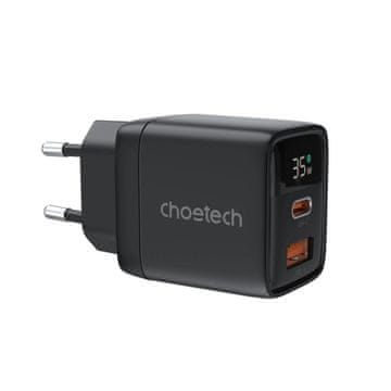 Choetech PD6052 GaN punjač USB / USB-C 35W, crno