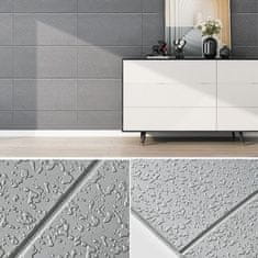 HOME & MARKER® 3D samoljepljive tapete set 5 komada, dekorativne zidne ploče otporne na vlagu | FORMWALL, siva