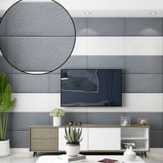 HOME & MARKER® 3D samoljepljive tapete set 5 komada, dekorativne zidne ploče otporne na vlagu | FORMWALL, siva
