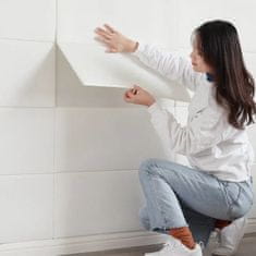 HOME & MARKER® 3D samoljepljive tapete set 5 komada, dekorativne zidne ploče otporne na vlagu | FORMWALL, bijela