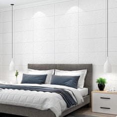 HOME & MARKER® 3D samoljepljive tapete set 5 komada, dekorativne zidne ploče otporne na vlagu | FORMWALL, bijela