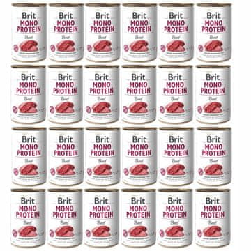 Brit Mono Protein mokra hrana za pse s govedinom 24 x 400 g