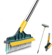 HOME & MARKER® Metla 3u1 za čišćenje poda, fuga i prozora – četka za ribanje i pranje | BROOMY