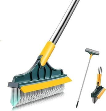 HOME & MARKER® Metla 3u1 za čišćenje poda, fuga i prozora – četka za ribanje i pranje | BROOMY
