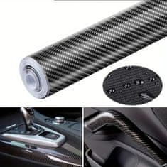 JOIRIDE® Karbon folija za auto 3D vodootporna crna 10x300 cm – zaštitna i dekorativna folija | CARTAPE