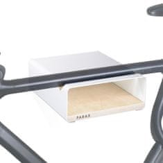 Parax S-Rack M zidni nosač za bicikl, 30 cm, bijela/breza