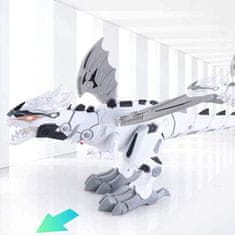Netscroll Robot dinosaurus s efektom pare, svjetlom i zvukom, kreće se i riče kao pravi, DinoStar igračka za djecu, sigurna i zabavna, DinoStar