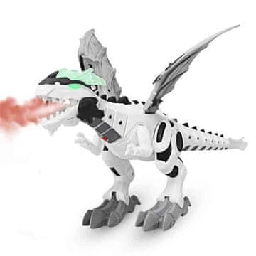 Netscroll Robot dinosaurus s efektom pare, svjetlom i zvukom, kreće se i riče kao pravi, DinoStar igračka za djecu, sigurna i zabavna, DinoStar