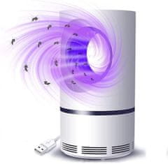 Netscroll Električna svjetiljka protiv komaraca, fotokatalitička, USB napajanje, tiha, bez kemikalija, za unutarnju i vanjsku upotrebu, MosquitoGlow