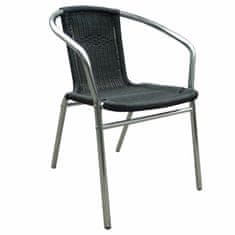 Linder Exclusiv Linde Exclusive Vrtna stolica od ratana MC4601 Srebrna/Crna