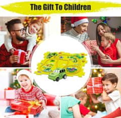 JOJOY® Interaktivna dječja slagalica željezničke pruge s dinosaurima, edukativni komplet 15 dijelova | ZOOMSTER Dinosaur