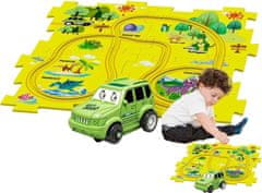 JOJOY® Interaktivna dječja slagalica željezničke pruge s dinosaurima, edukativni komplet 15 dijelova | ZOOMSTER Dinosaur