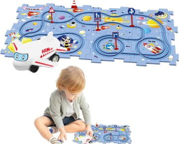 JOJOY® Interaktivna dječja slagalica željezničke pruge s motivima svemira, edukativni komplet 15 dijelova | ZOOMSTER Svemir