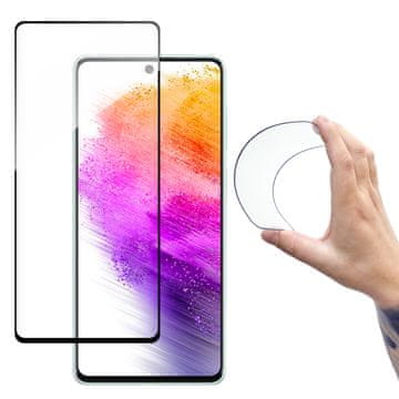 WOZINSKY Kaljeno staklo s okvirom za Samsung Galaxy A73 Full Cover Flexi Nano prozirno