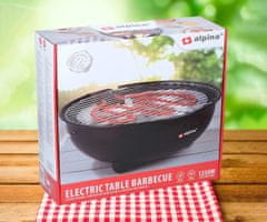 Alpina BBQ električni roštilj, 1250 W, vanjska+unutarnja upotreba