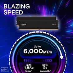 Crucial Pro RAM memorija, 2x16 GB, 6000 MHz, UDIMM (CP2K16G60C48U5)