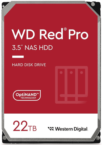 WD Red Pro tvrdi disk, 22TB, 3,5, SATA3, 512MB, 7200 (WD221KFGX)