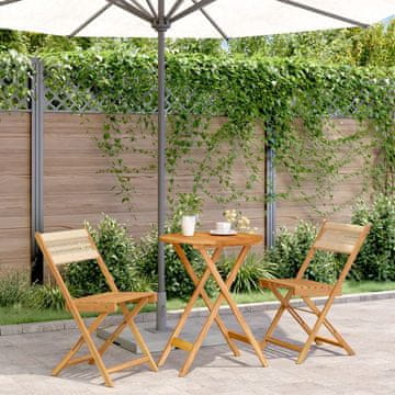 Vidaxl Bistro set od 3 dijela, bež polipropilensko drvo