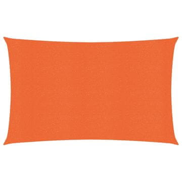 Vidaxl Jedro za zaštitu sunca 160 g/m² pravokutno narančasto 5x7m HDPE