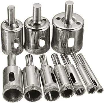 Vixson Komplet 10 dijamantnih kruna za bušenje rupa, precizni rezovi 6-32 mm | HOLEXPERT