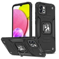 WOZINSKY Oklopna futrola za Samsung Galaxy A03 s magnetskim držačem Ring Armor crna