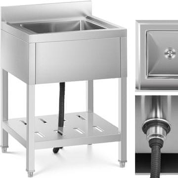Royal Catering GASTRONOMSKI SUDOPER S 1 POSUDOM, POLICOM I ČELIČNIM RUBOVIMA 60X60 CM