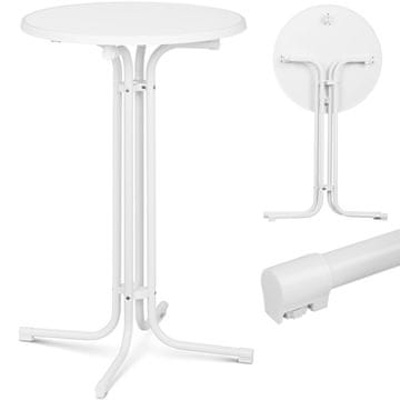 Royal Catering Stol, okrugli, visoki, sklopivi barski stol, promjer 70 cm, visina 110 cm, bijela