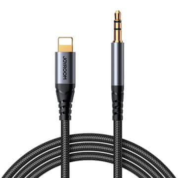 Joyroom Stereo audio kabel za iPhone i iPad AUX 3,5 mm mini priključak - Lightning 1,2 m crni