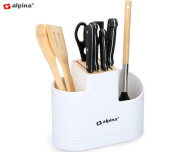 Alpina organizator za kuhinjski pribor, 25,5x21x12x5 cm, bijeli