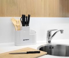 Alpina organizator za kuhinjski pribor, 25,5x21x12x5 cm, bijeli