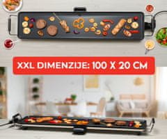 Alpina Teppanyaki Grill električna ploča za roštilj, 2000 W, 100x22 cm