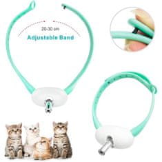 Netscroll Interaktivna igračka za mačke, nosiva laserska ovratnica, automatski LED laser, punjiva i sigurna, potiče lovačke nagone, TPU, 20–30 cm, CollarLaser