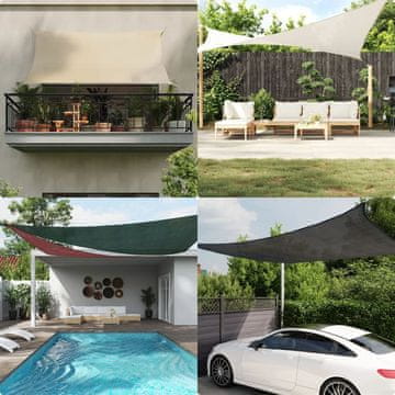 Vidaxl Jedro za sjenu, 160 g/m², pijesak, 2,5 x 2,5 m, HDPE