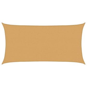 Vidaxl Jedro za zaštitu sunca 160 g/m² pravokutno pijeska 2,5x5m HDPE