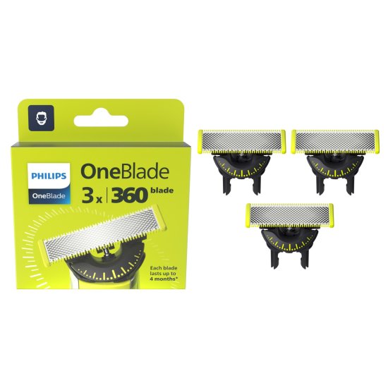 Philips 360 izmjenjivih oštrica za Philips OneBlade QP430/50, 3 komada