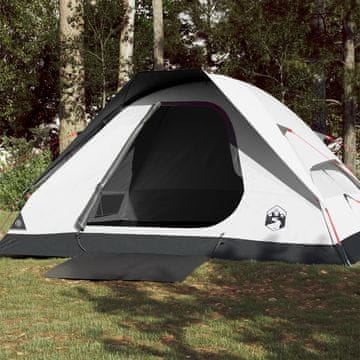 Vidaxl Šator za kampiranje za 4 osobe, bijeli, zamračujući, vodootporan