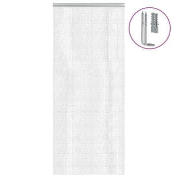 Vidaxl Mreža protiv komaraca za vrata s lancem, 90 x 220 cm, aluminij