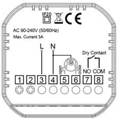 BOT WiFi sobni termostat Tuya RT1 3A crni