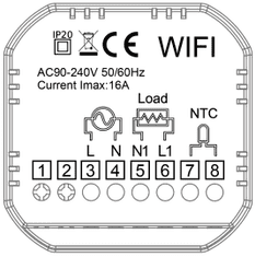 BOT WiFi sobni termostat Tuya RT7 16A bijeli