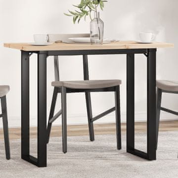 Vidaxl Blagovaonski stol s kvadratnim nogama 100x50x75,5 cm