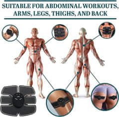 SOLFIT® Elektrostimulator za trbušne mišiće i EMS masažer za fitness | SIX PACK